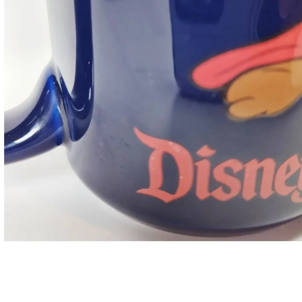 Disneyland Sorcerer Mickey Mug Fantasia Disneyland Ceramic Thailand Vintage Blue